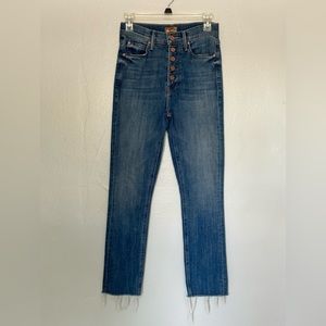Mother the pixie dazzler ankle fray jeans